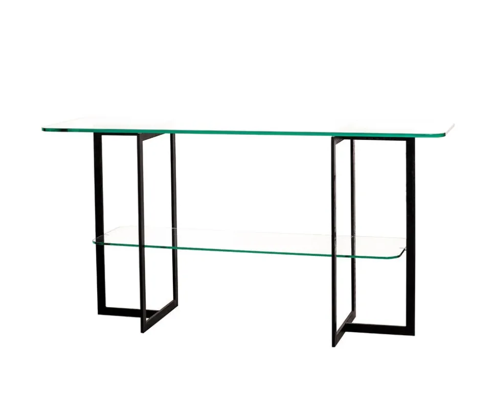 Square Avlastningsbord | Svart/ Glas