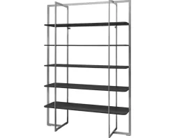 Square Bokhylla | SilverGrå/ Svart Ek