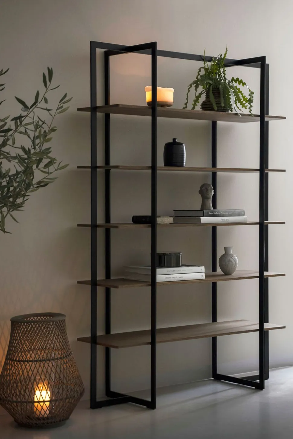 Square Bokhylla | Svart Ek