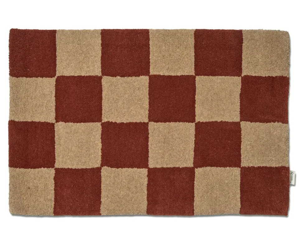 Square Dörrmatta | Terracotta/Natur