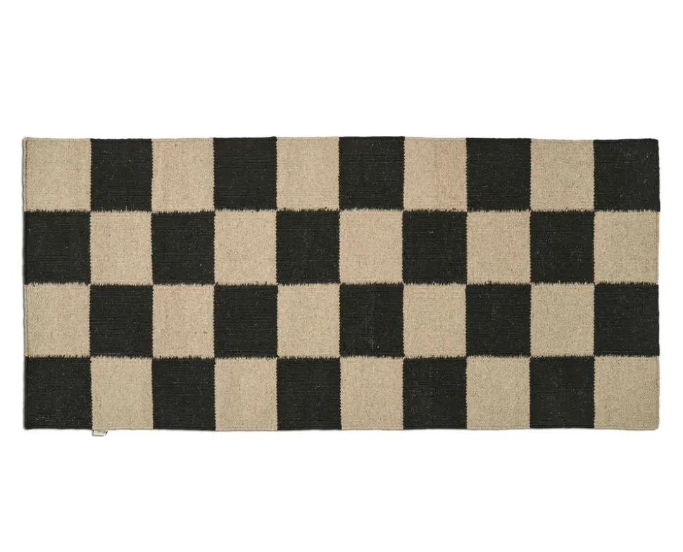 Square Gångmatta 80x200 Svart/Natur