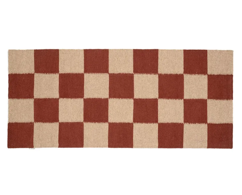 Square Gångmatta 80x200 Terracotta/Natur