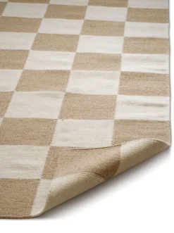 Square Gångmatta 80x200 Vit/Natur