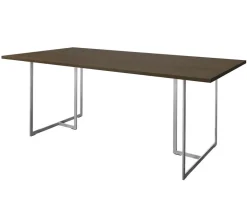 Square Matbord 200 | SilverGrå/ Burned Walnut
