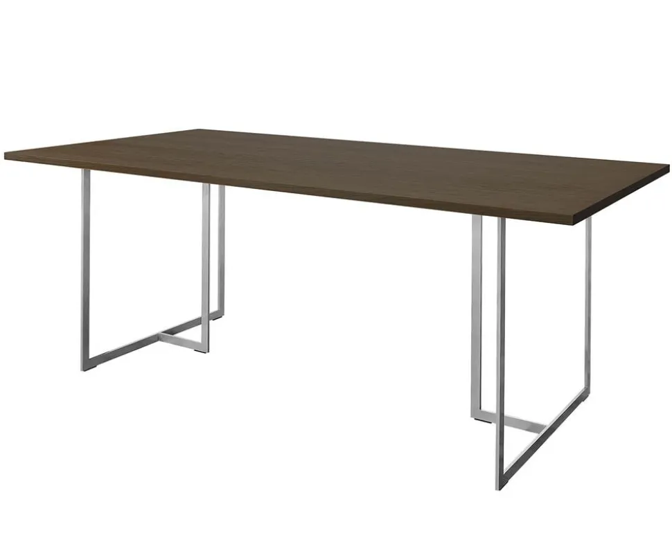 Square Matbord 200 | SilverGrå/ Burned Walnut