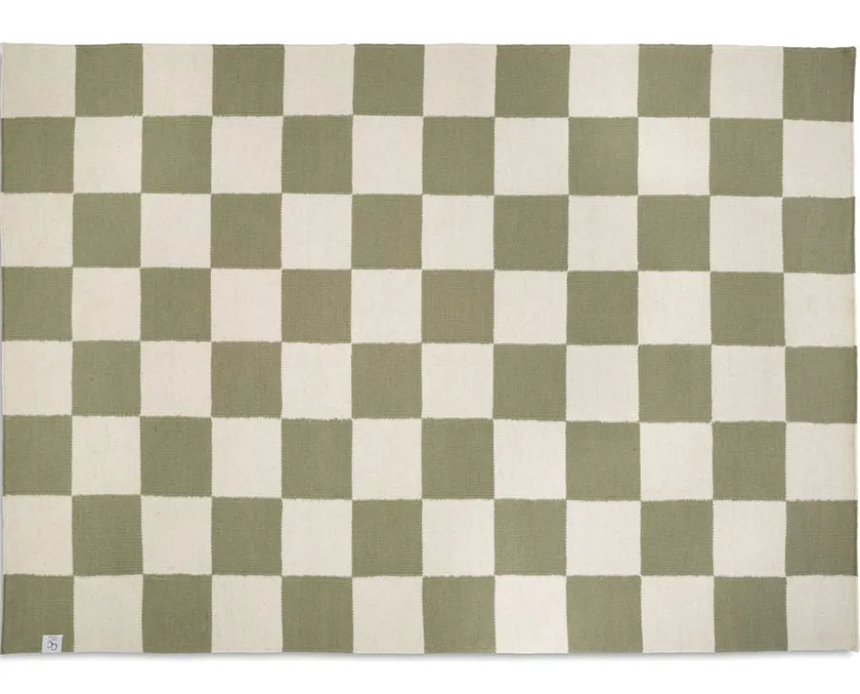 Square Matta 170x230 Vit/Grön