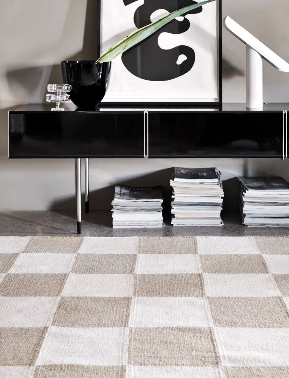 Square Matta 170x230 Vit/Natur