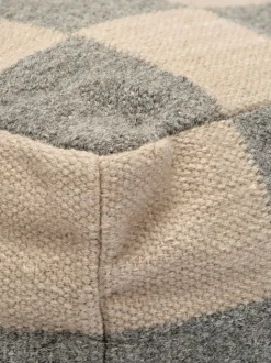Square Puff | Grå/ Natur