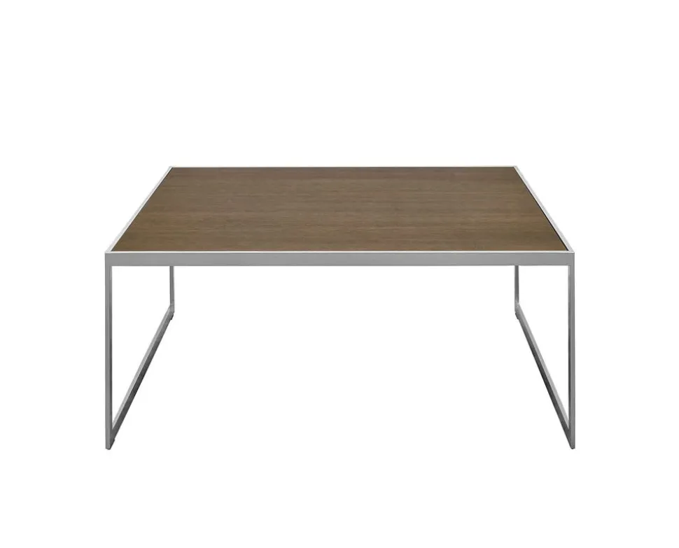 Square Soffbord 102 | SilverGrå/ Burned Walnut