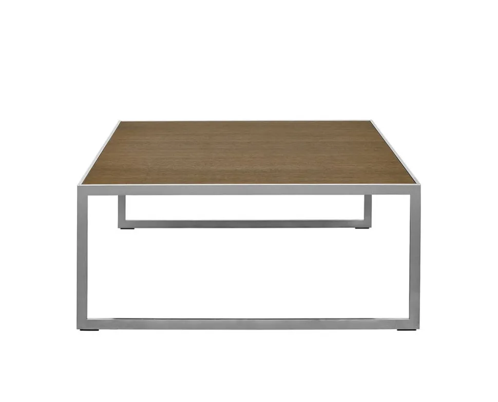 Square Soffbord 102 | SilverGrå/ Burned Walnut