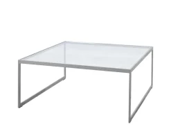 Square Soffbord 102 | SilverGrå/ Glas