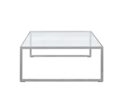 Square Soffbord 102 | SilverGrå/ Glas