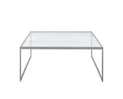 Square Soffbord 102 | SilverGrå/ Glas