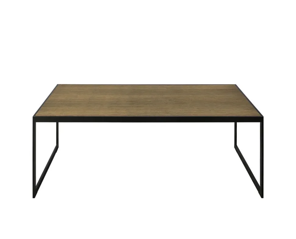 Square Soffbord 122 | Svart/ Burned Walnut