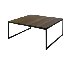 Square Soffbord 102 | Svart/ Burned Walnut