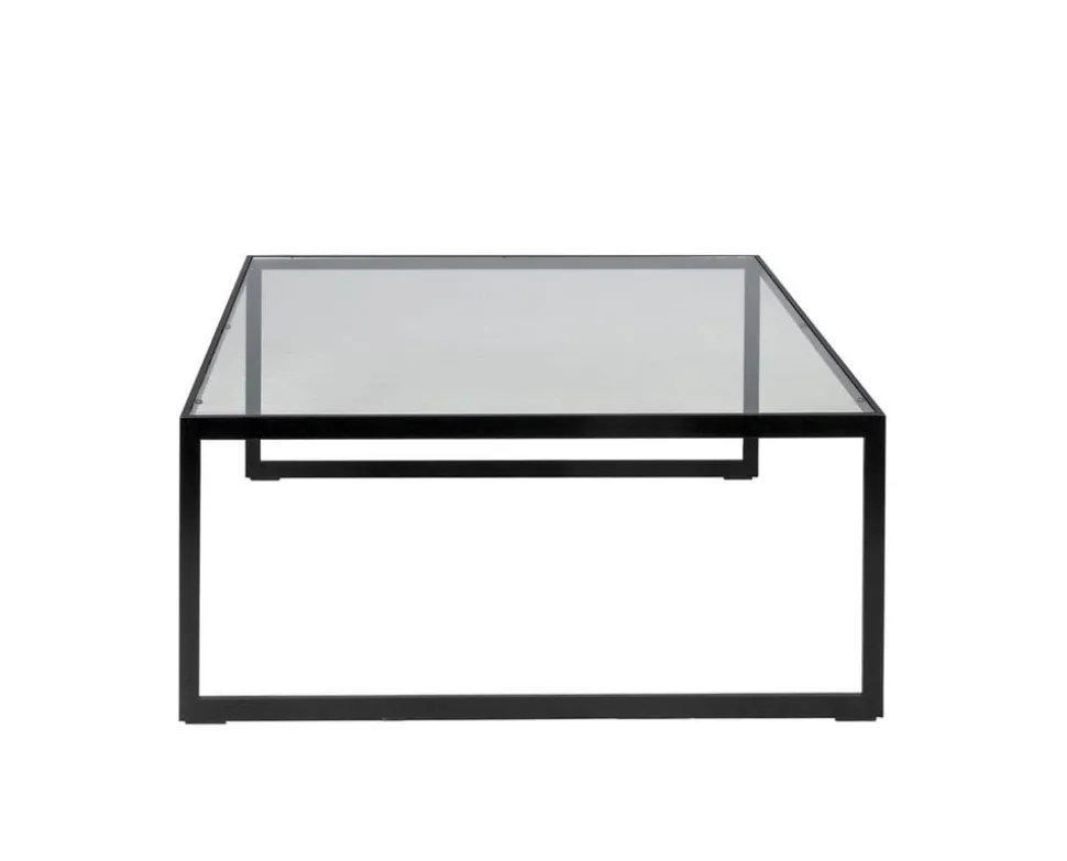 Square Soffbord 102 | Svart/ Glas