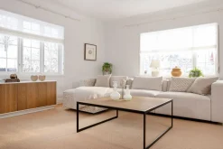 Square Soffbord 102 | Svart/ Glas