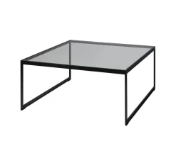 Square Soffbord 102 | Svart/ Glas