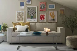 Square Soffbord 122 | Svart/ Glas