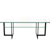 Square Soffbord | Svart/ Glas