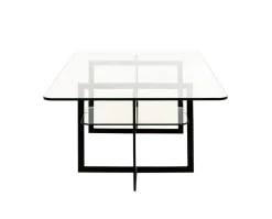 Square Soffbord | Svart/ Glas
