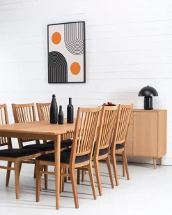 Särö Stol | Oljad ek | Läder Madras Svart
