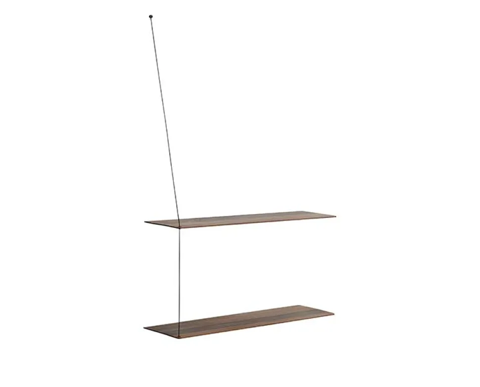 Stedge hylla 60 cm rökt ek