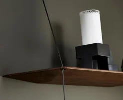 Stedge hylla 60 cm rökt ek