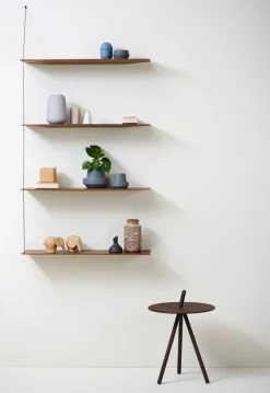 Stedge hylla 80 cm rökt ek