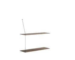 Stedge hylla 80 cm rökt ek