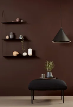 Stedge hylla 60 cm svart ek