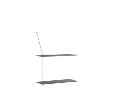 Stedge hylla 60 cm svart ek