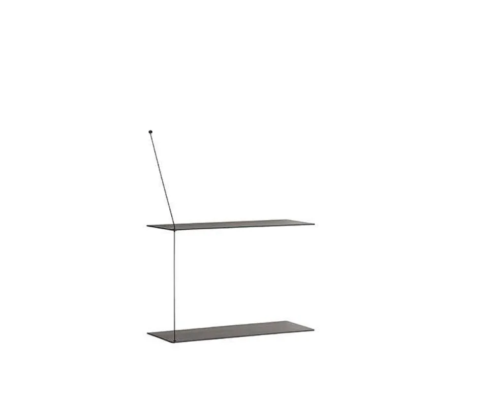 Stedge hylla 60 cm svart ek
