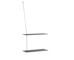 Stedge hylla 60 cm svart ek