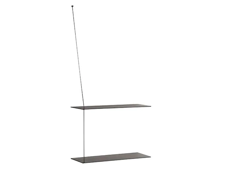 Stedge hylla 60 cm svart ek