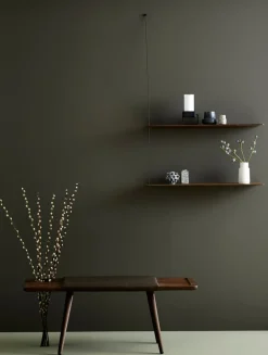 Stedge hylla 80 cm svart ek