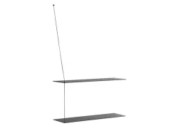 Stedge hylla 80 cm svart ek