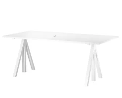 String Konferensbord | Fast Underrede, Vit Laminat 180x90