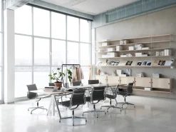 String Konferensbord | Höj- och Sänkbart, Vit Laminat 180x90