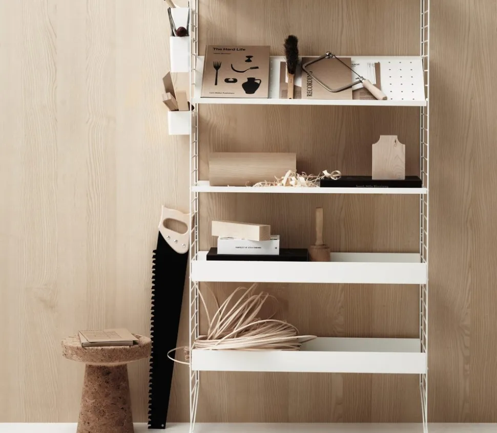 String Metall Hyllplan Hög 78x20 Beige