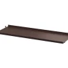 String Metall Hyllplan Låg 78x30 Mörkbrun