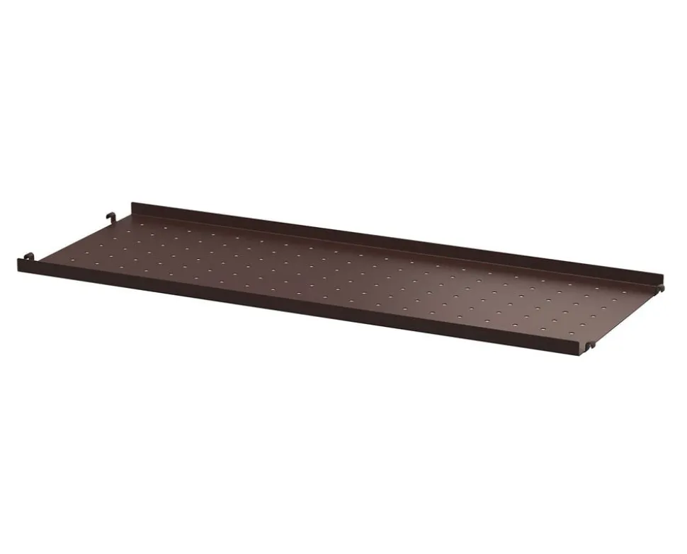 String Metall Hyllplan Låg 78x30 Mörkbrun