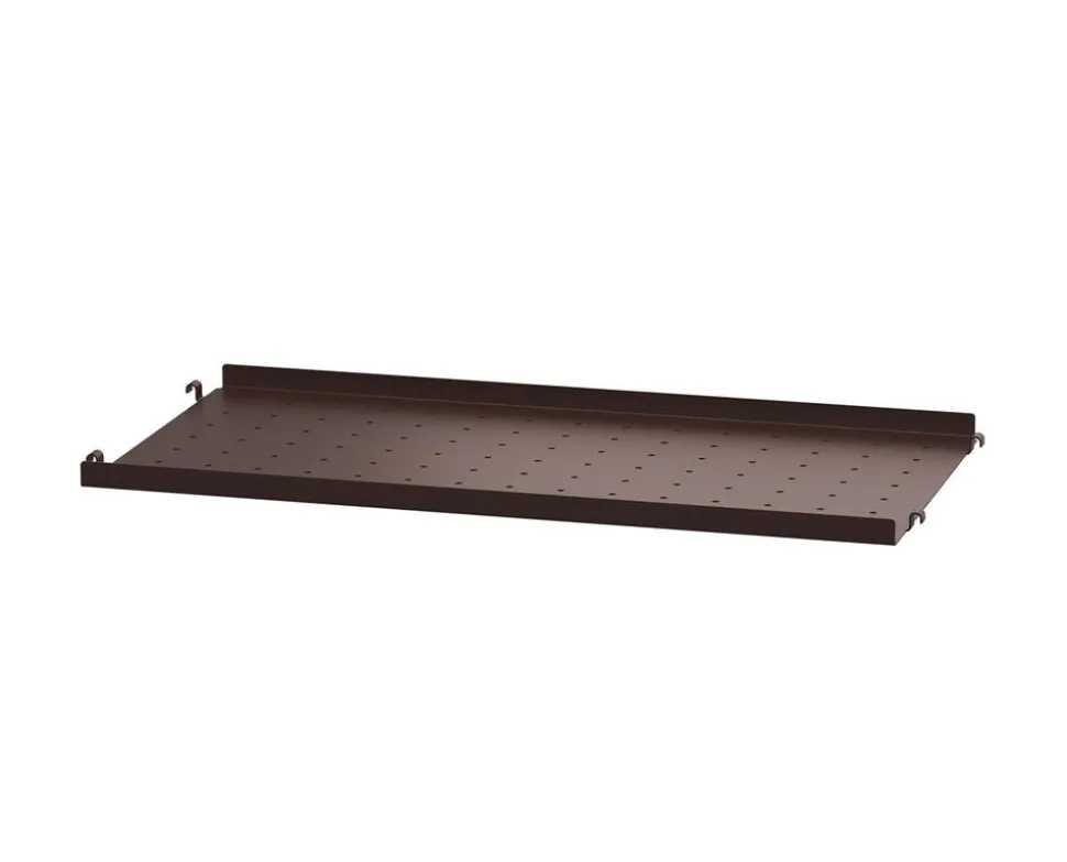 String Metall Hyllplan Låg 58x30 Mörkbrun