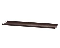 String Metall Hyllplan Låg 78x20 Mörkbrun