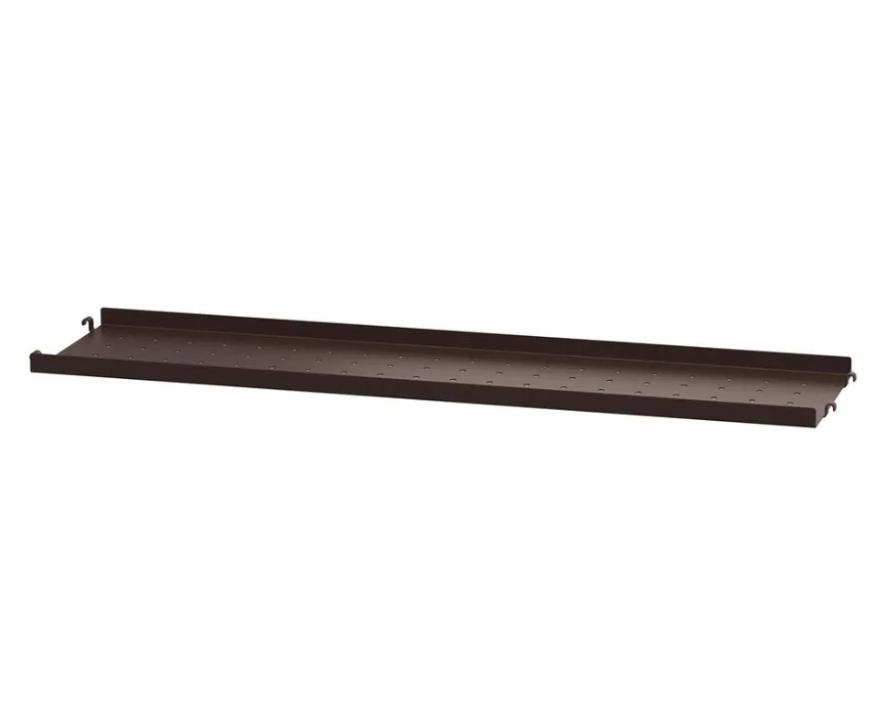 String Metall Hyllplan Låg 78x20 Mörkbrun