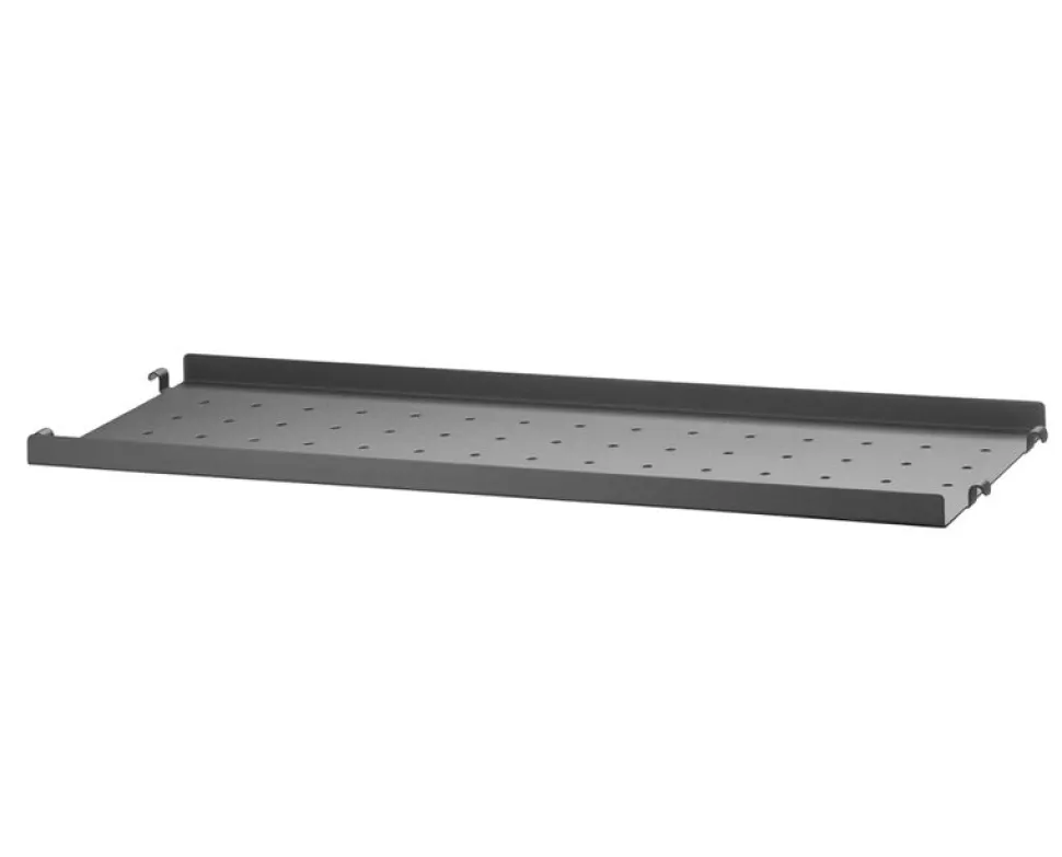 String Metall Hyllplan Låg 58x20 Svart