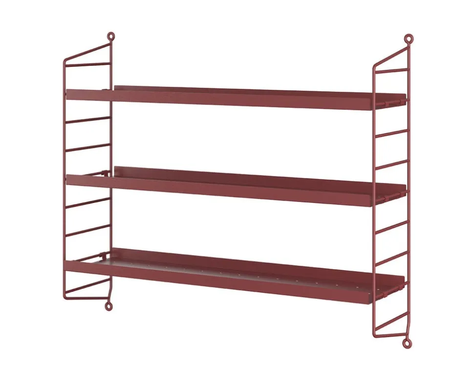 String Pocket Metall Oxtorgsröd