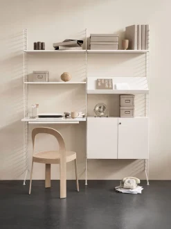String Skåp med Lås 78x30 Svartbetsad Ask