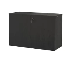 String Skåp med Lås 78x30 Svartbetsad Ask