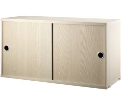 String Skåp med Skjutdörrar 78x30 Ask